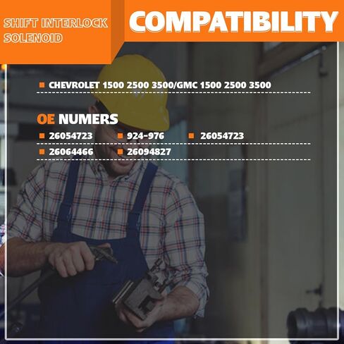 26054723 Shift Interlock Solenoid for Chevrolet 1500 2500 3500/GMC 1500 2500 3500, Replace924-976,26064466, 26094827 in Kuwait