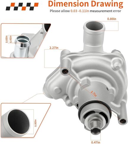 Water Pump Assembly For Honda CBR600RR 2003-2006 19200-MEE-325 in Saudi Arabia