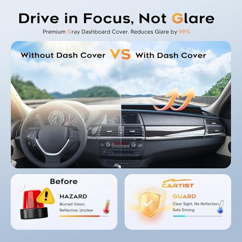 Cartist Dash Cover for 2008-2013 BMW X5 Dashboard Cover Accessories Premium Suede Anti-Glare Sun Shade Dash Mat Non-Slip&Airbag Safe Interior Protector in Saudi Arabia