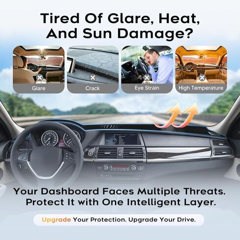 Cartist Dash Cover for 2008-2013 BMW X5 Dashboard Cover Accessories Premium Suede Anti-Glare Sun Shade Dash Mat Non-Slip&Airbag Safe Interior Protector in Saudi Arabia