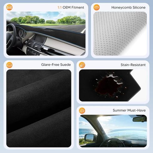 Cartist Dash Cover for 2008-2013 BMW X5 Dashboard Cover Accessories Premium Suede Anti-Glare Sun Shade Dash Mat Non-Slip&Airbag Safe Interior Protector in Saudi Arabia
