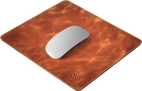 | Genuine Leather Mouse Pad for Office & Home – Non-Slip Premium Leather Mouse Mat – Handmade, 9" X 10" Size, Cloudy Tan Brown in Saudi Arabia