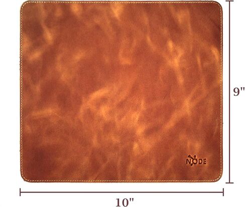 | Genuine Leather Mouse Pad for Office & Home – Non-Slip Premium Leather Mouse Mat – Handmade, 9" X 10" Size, Cloudy Tan Brown in Saudi Arabia