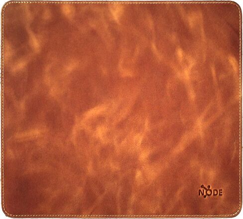 | Genuine Leather Mouse Pad for Office & Home – Non-Slip Premium Leather Mouse Mat – Handmade, 9" X 10" Size, Cloudy Tan Brown in Saudi Arabia