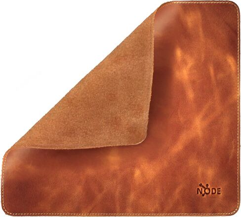 | Genuine Leather Mouse Pad for Office & Home – Non-Slip Premium Leather Mouse Mat – Handmade, 9" X 10" Size, Cloudy Tan Brown in Saudi Arabia