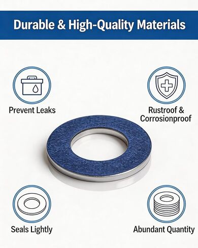 50 Pcs Aluminum Oil Drain Plug Gasket Crush Washers - Exact Fit M12 (21x12x1.8mm) - OEM Replacement for to yota Le xus Scion Part# 90430-12031 90430-12028 - Leak-Proof Seal for Oil Pan in Saudi Arabia