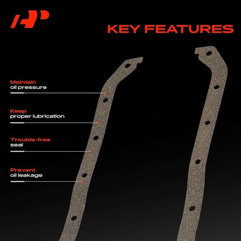 A-Premium Engine Oil Pan Gasket Set, Compatible with Chevrolet Impala, Camaro & Bizzarrini GT America & Checker Aerobus & Excalibur Phaeton & GMC 3000 & Gordon-Keeble GK1 & Iso Grifo & Pontiac Acadian in Saudi Arabia