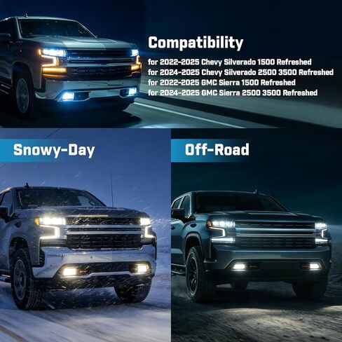 Auto Fog All Lights Mod Harness for 2022-2026 GMC Sierra Chevy Silve 1500, 2024-2026 2500 3500 HD Fog Lights Always On When Intellibeam/High Beams/Auto Headlamps Plug-and-Play, Zero-Fault Operation in Kuwait