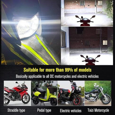 2 قطعة لمبات LED ATV 9-48 فولت، شعاع منخفض أزرق جليدي عالي الشعاع أبيض H6M P15D لمبات LED لدراجة نارية أو Y amaha، A TVS Y FM350 450 400 660 700 Raptor. in Kuwait
