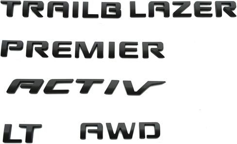 5Pcs Rear Emblems Car Badge Logo Nameplate Compatible with 2021-2026 Chevy Trailblazer Emblems New 42764658 (Matte Black) in Saudi Arabia