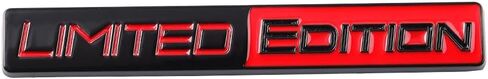 1PCS Car Sticker Limited Edition Truck Emblem Upgrade Badge 3D Metal Auto Racing Sport Emblem for Truck Fender Rear Trunk Side Decal with Sharp Looking Decoration Exterior Accessories (Black-Red) in Saudi Arabia
