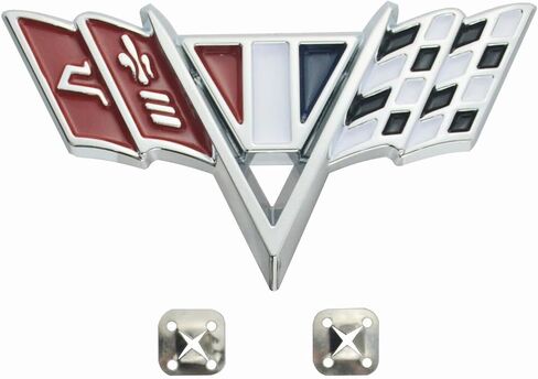 1Pc 1964-1967 Impala V Flag Front Fender Emblem Trim Flag Badge Sticker Nameplate KC4526 Replacement for Camaro Impala, Che-velle, & Nova in Saudi Arabia