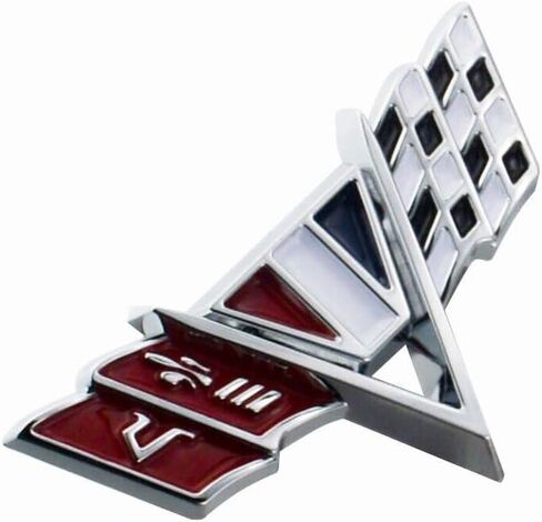 1Pc 1964-1967 Impala V Flag Front Fender Emblem Trim Flag Badge Sticker Nameplate KC4526 Replacement for Camaro Impala, Che-velle, & Nova in Saudi Arabia