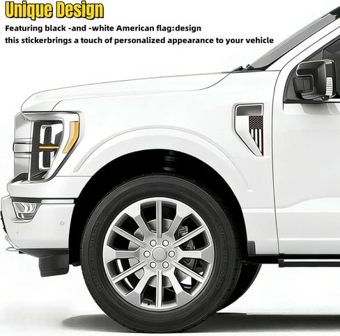4PCS Set American Flag Stickers Exclusively for 2021-2025 Ford F-150 Black & Blue American Flag Fender Emblem Decals (Not for Raptor) Factory-Precision Fit Instantly Elevate Your Rugged Presence in Saudi Arabia
