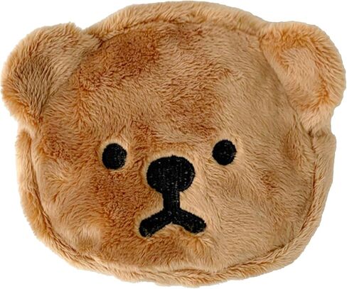 Mini Change Purse, Lightweight Cartoon Pouch Lovely Bear Shape Soft Plush for Shopping for Student (Coffee) in Saudi Arabia