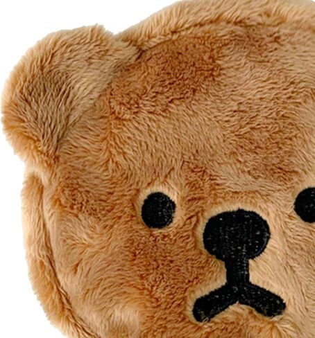 Mini Change Purse, Lightweight Cartoon Pouch Lovely Bear Shape Soft Plush for Shopping for Student (Coffee) in Saudi Arabia