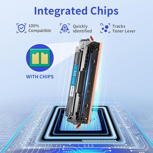 myCartridge 075H Toner Cartridge Set MF665Cdw LBP646Cdw Compatible Replacement for Canon 075H 075 Toner High Yield Works with Color imageCLASS LBP647Cdw LBP640 MF660 Series Laser Printer Ink, 4 Pack in Kuwait