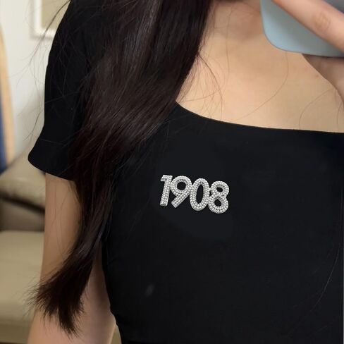 1908 Pin AKA Paraphernalia Brooch Pins Pearl Brooch for Women AKA Sorority Gifts for Women in Kuwait