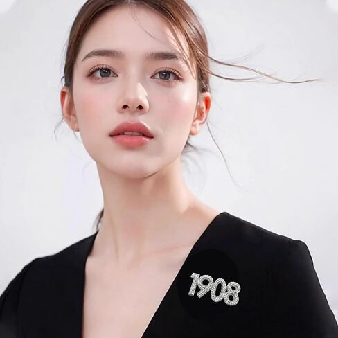 1908 Pin AKA Paraphernalia Brooch Pins Pearl Brooch for Women AKA Sorority Gifts for Women in Kuwait