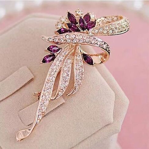1Pc High-end Zircon Flower-themed Brooch And Versatile Scarf Brooch in Saudi Arabia