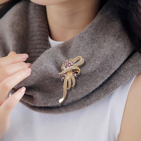 1Pc High-end Zircon Flower-themed Brooch And Versatile Scarf Brooch in Saudi Arabia