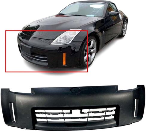 FitParts متوافق مع غطاء المصد الأمامي Nissan 350Z 2006-2009. معدة، حجم قياسي وقسم. NI1000234 62022CF40J in Saudi Arabia