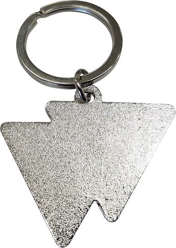 مثلثات العلم ثنائي الجنس القابلة للتطبيق باللون الوردي والأرجواني والأزرق LGBTQ رمز الفخر - سلسلة مفاتيح معدنية من المينا مقاس 1.75 بوصة مع حلقة مفاتيح in Kuwait