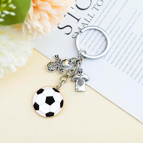 Soccer Gifts Soccer Keychain for Men Women Mini Football Party Favors Sport Keyring Gift for Soccer Lovers Fans Football Key Chains for Men's Backpack Ball Fan Key Ring in Kuwait