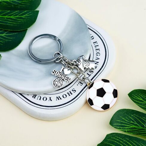 Soccer Gifts Soccer Keychain for Men Women Mini Football Party Favors Sport Keyring Gift for Soccer Lovers Fans Football Key Chains for Men's Backpack Ball Fan Key Ring in Kuwait