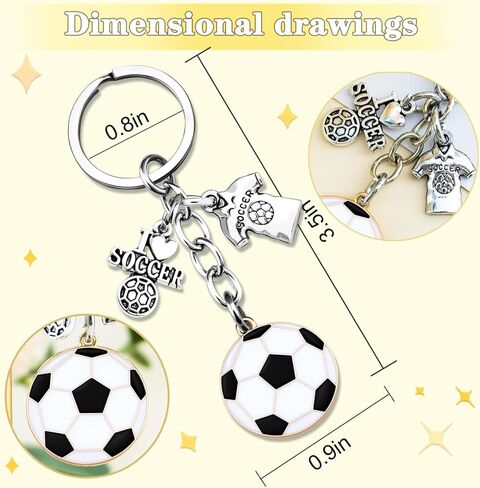 Soccer Gifts Soccer Keychain for Men Women Mini Football Party Favors Sport Keyring Gift for Soccer Lovers Fans Football Key Chains for Men's Backpack Ball Fan Key Ring in Kuwait