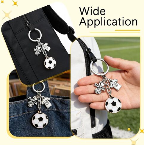 Soccer Gifts Soccer Keychain for Men Women Mini Football Party Favors Sport Keyring Gift for Soccer Lovers Fans Football Key Chains for Men's Backpack Ball Fan Key Ring in Kuwait