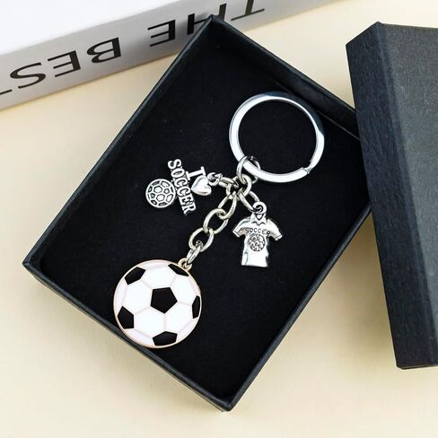 Soccer Gifts Soccer Keychain for Men Women Mini Football Party Favors Sport Keyring Gift for Soccer Lovers Fans Football Key Chains for Men's Backpack Ball Fan Key Ring in Kuwait