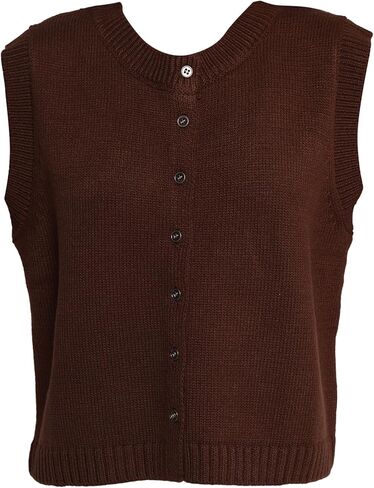 Petal & Pup Women's Weston Knit Vest - Dark Chocolate in Saudi Arabia