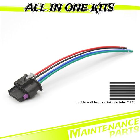 5 دبوس السيارات موصل كهربائي مقاوم للماء كتلة تدفق الهواء متر الاستشعار MAF قابس كوابل مجمعة لشركة فولكس فاجن أودي 1-1718806-1 4F0973705 in Kuwait