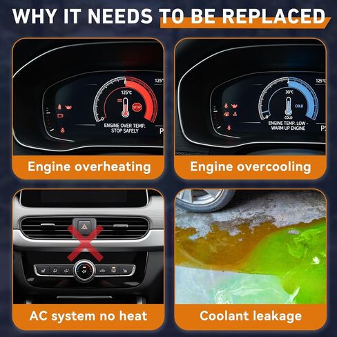 902-2090 مجموعة مبيت ترموستات تبريد المحرك متوافقة مع شيفروليه سيلفرادو 1500 سوبربان تاهو إسكاليد استبدال متوافق مع جي إم سي سييرا يوكون 2014-2020 يستبدل 15-11125 12674639 in Kuwait