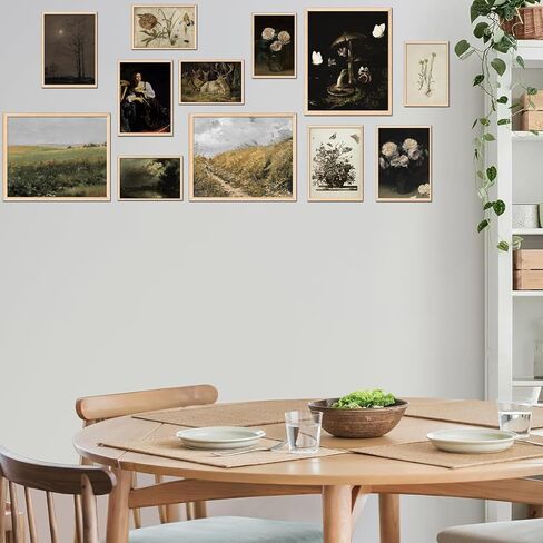 TRAMIN 12 قطعة من المطبوعات الفنية الجدارية العتيقة، ديكور الريف الفرنسي، ملصقات عتيقة للصور الجمالية للغرفة، مطبوعات عتيقة لديكور الحائط، معرض لوحات المناظر الطبيعية جدار الفن لغرفة النوم (بدون إطار) in Kuwait