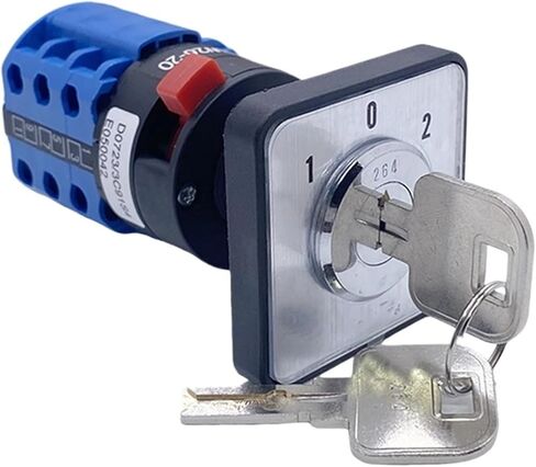 1pcs LW26-20YS5/3 Single Hole Installation 22.3mm Locking Key Dual Power Switching Motor Universal Transfer 20A Rotary Cam Switch in Kuwait