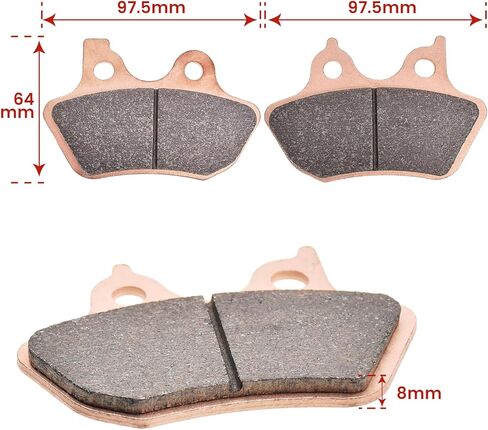 Front and Rear Sintered Brake Pads replacement for Harley Davidson Touring Flhtcu-i Electra Glide Ultra Classic 2000 2001 2002 2003 2004 2005 2006 2007 in Kuwait