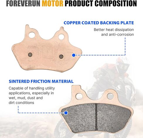 Front and Rear Sintered Brake Pads replacement for Harley Davidson Touring Flhtcu-i Electra Glide Ultra Classic 2000 2001 2002 2003 2004 2005 2006 2007 in Kuwait