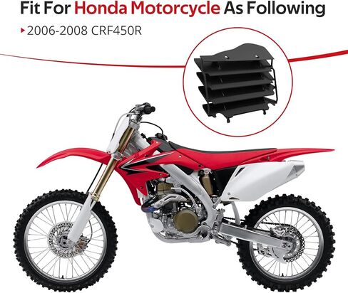 JAVIK Left Radiator Grill For Honda CRF450R 2006-2008 O.E.M# 19034-MEN-A20 in Saudi Arabia