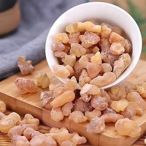 دموع راتنج اللبان الطبيعي - 150 جم (5.3 أونصة) بخور بوسويليا ساكرا المحصود يدويًا للطقوس والعلاج العطري المنزلي والتأمل واليوجا - حبيبات الراتنج من درجة الاحتفالات الممتازة in Saudi Arabia