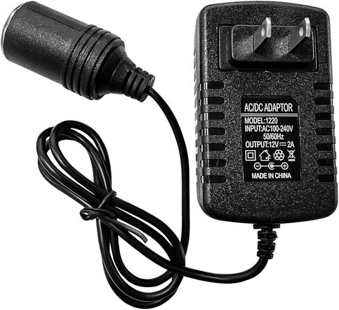 AC to DC Converter, 2A 24W Car Cigarette Lighter Socket Adapter Power Supply Transformer, 100-240V to 12V AC/DC Converter Portable Vehicle Power Supply Adapter for Inflator in Saudi Arabia