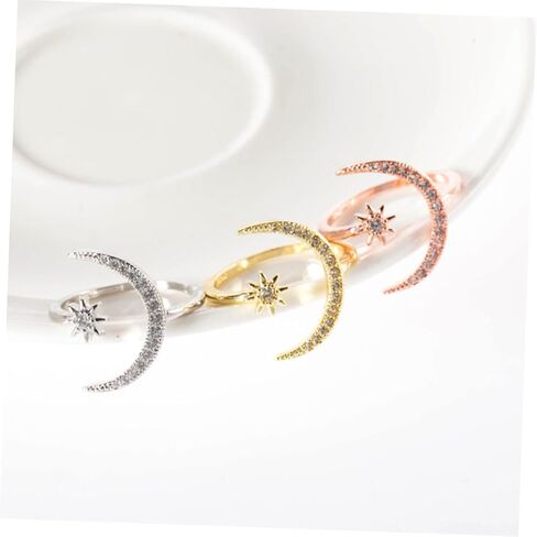 Fashion Star Shape for Women Open Design Elegant Rhinestone Inlaid Jewelry for Girls Gold for Occasion in Saudi Arabia
