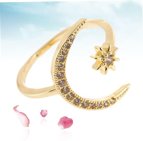 Fashion Star Shape for Women Open Design Elegant Rhinestone Inlaid Jewelry for Girls Gold for Occasion in Saudi Arabia