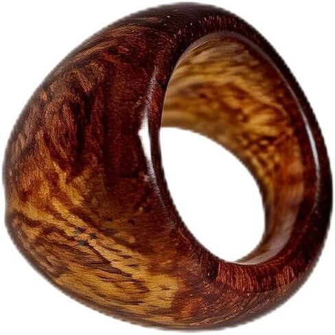 Vintage Chunky Resin Ring for Women, Large Irregular Geometric Statement Stackable Ring, Bold Brown Y2k Thick Dome Acrylic Finger Joint Jewelry Gifts in Kuwait