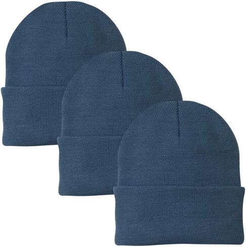 Army Universe 3 Pack Acrylic Beanie Watch Caps, Warm Knit Skull Cap for Men & Women, Blanks Soft Winter Hats in Saudi Arabia