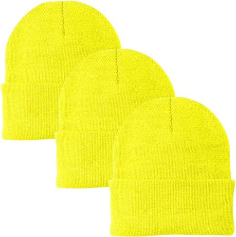 Army Universe 3 Pack Acrylic Beanie Watch Caps, Warm Knit Skull Cap for Men & Women, Blanks Soft Winter Hats in Saudi Arabia