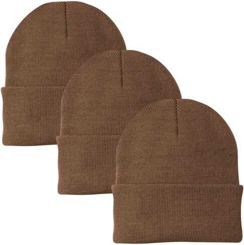 Army Universe 3 Pack Acrylic Beanie Watch Caps, Warm Knit Skull Cap for Men & Women, Blanks Soft Winter Hats in Saudi Arabia
