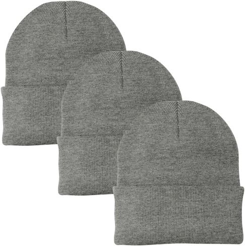 Army Universe 3 Pack Acrylic Beanie Watch Caps, Warm Knit Skull Cap for Men & Women, Blanks Soft Winter Hats in Saudi Arabia