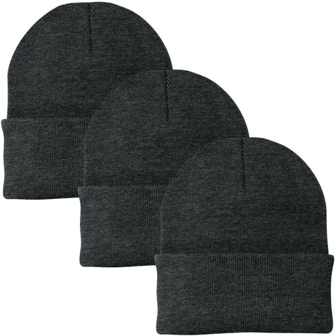 Army Universe 3 Pack Acrylic Beanie Watch Caps, Warm Knit Skull Cap for Men & Women, Blanks Soft Winter Hats in Saudi Arabia